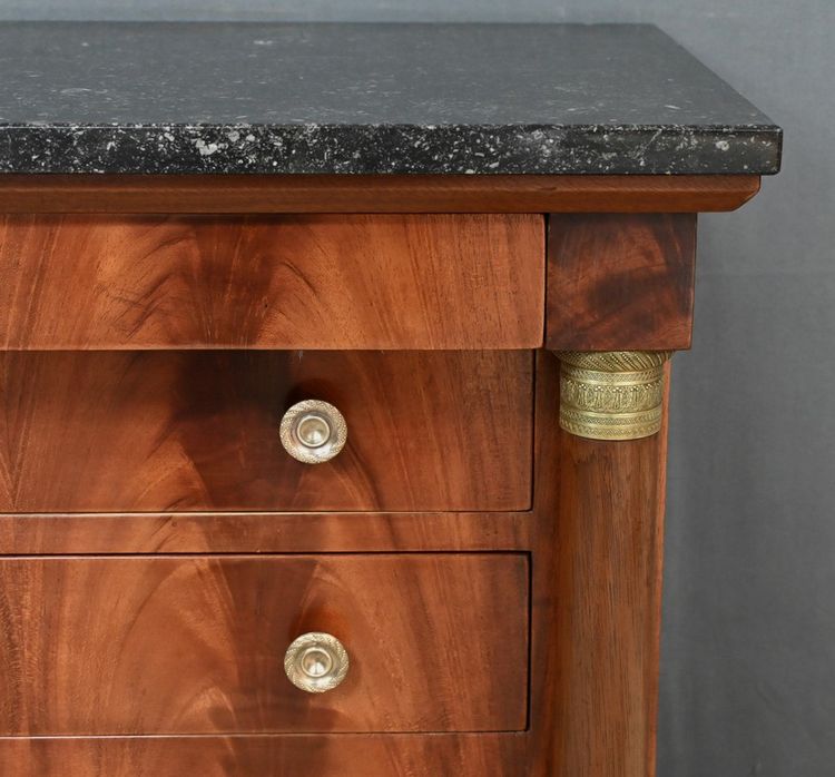 Petite Commode Chiffonnière en Acajou, style Empire – 1ère partie XXe