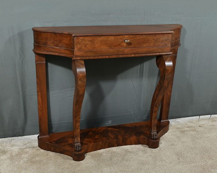 Console en Acajou et Placage d’Acajou, style Restauration – Milieu XIXe
