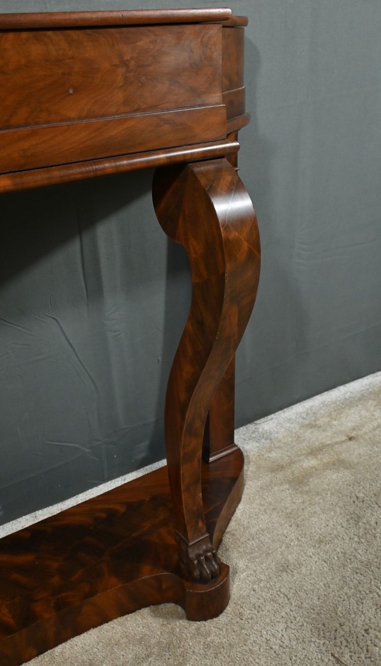 Console en Acajou et Placage d’Acajou, style Restauration – Milieu XIXe