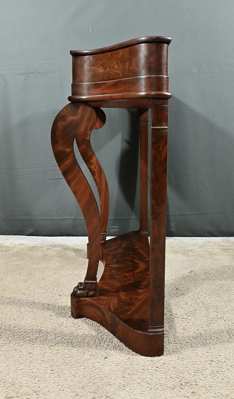 Console en Acajou et Placage d’Acajou, style Restauration – Milieu XIXe