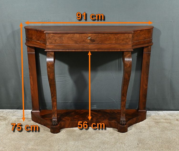Console en Acajou et Placage d’Acajou, style Restauration – Milieu XIXe