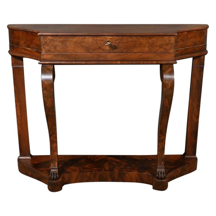 Console en Acajou et Placage d’Acajou, style Restauration – Milieu XIXe