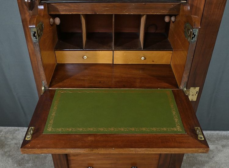 Petit Secrétaire Wellington en Acajou, époque Victorienne, Angleterre – 2ème partie XIXe