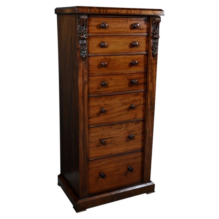 Petit Secrétaire Wellington en Acajou, époque Victorienne, Angleterre – 2ème partie XIXe