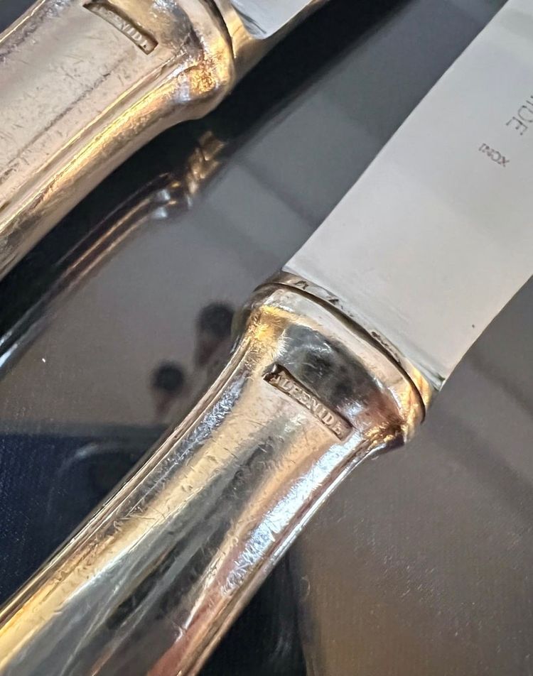 Alfénide Metal Cutlery - Ménagère Art Déco Christofle - Métal Blanc