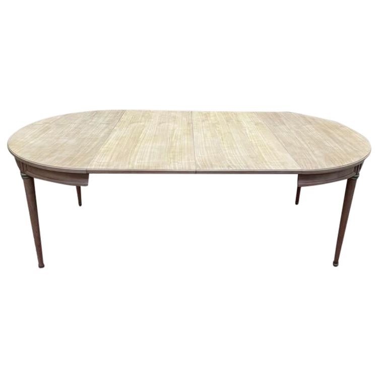 Louis XVI dining table in cherry and two extensions
