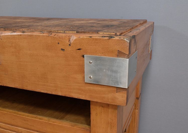 Butcher's Block in Solid Beech, X.Aubert Factory – 1950
