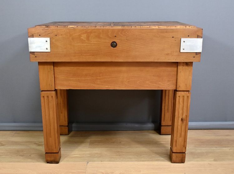 Butcher's Block in Solid Beech, X.Aubert Factory – 1950