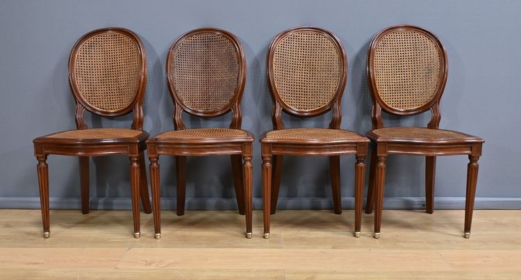 Set of 8 Mahogany Chairs, Louis XVI style – Late 19th century