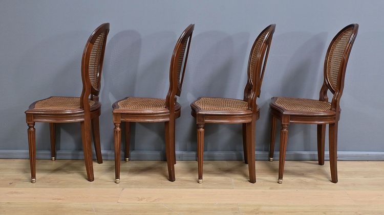 Set of 8 Mahogany Chairs, Louis XVI style – Late 19th century