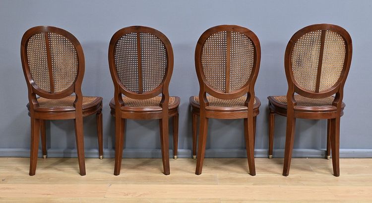 Set of 8 Mahogany Chairs, Louis XVI style – Late 19th century