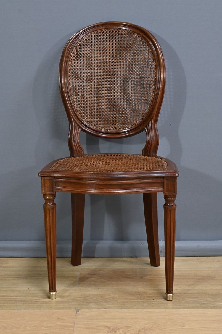Set of 8 Mahogany Chairs, Louis XVI style – Late 19th century