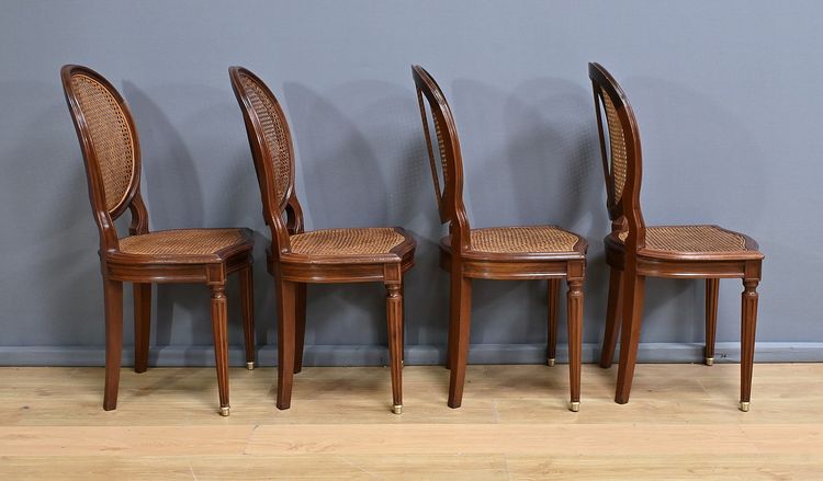 Set of 8 Mahogany Chairs, Louis XVI style – Late 19th century
