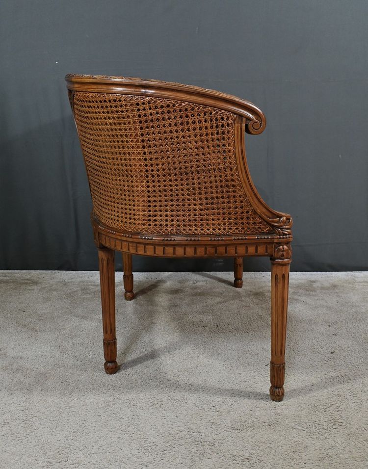 Louis XVI style walnut basket bench – 2nd part of the 19th century