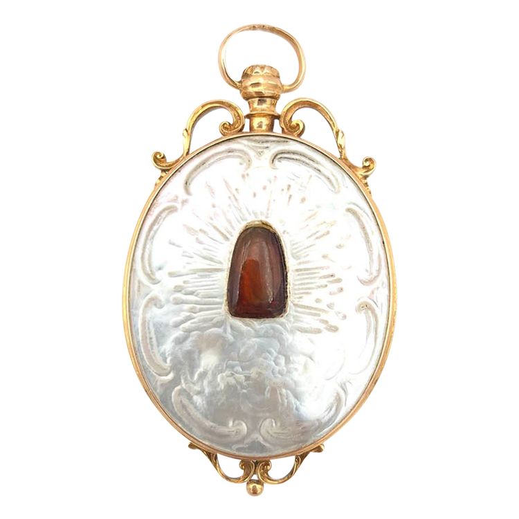 Ciondolo reliquiario apribile in oro rosa 18k, ciondolo medaglione religioso, ritratto in miniatura