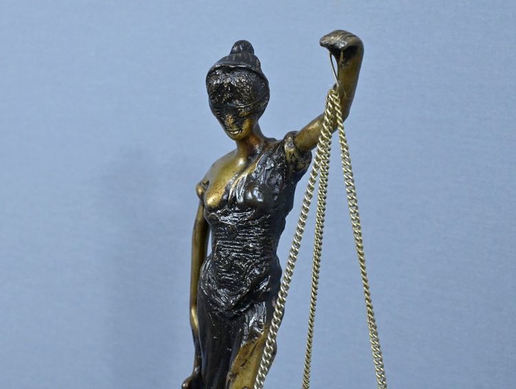 Allegoria della Giustizia in bronzo, da C.Franchomme – Inizio XX secolo