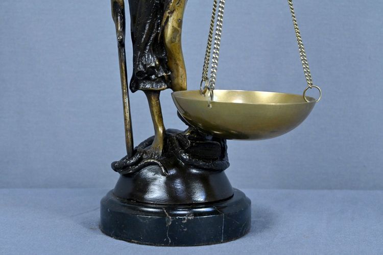 Allegoria della Giustizia in bronzo, da C.Franchomme – Inizio XX secolo