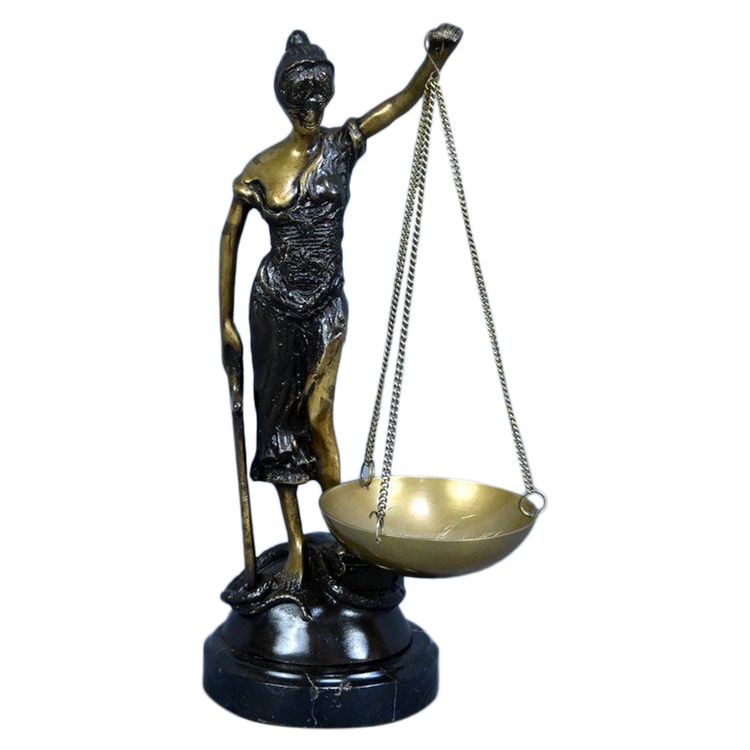 Allegoria della Giustizia in bronzo, da C.Franchomme – Inizio XX secolo
