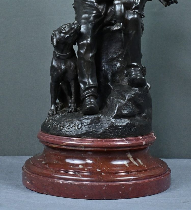 Bronzo “Il primo pasto” di V. Rousseau – Inizio XX secolo