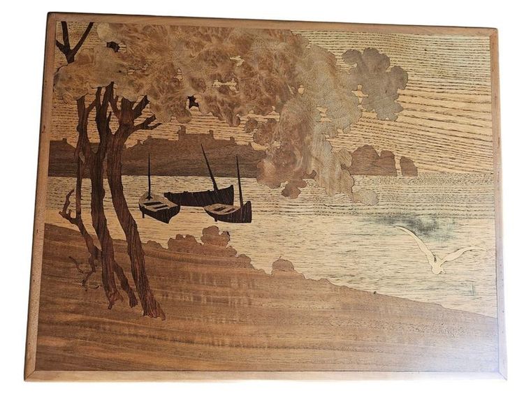 Emile Gallé Art Nouveau Nesting Table "Narcissus"