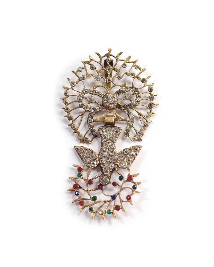Pendentif Saint-Esprit Normand en or 18k, Pendentif religieux, St esprit en or, pierres de Rhin