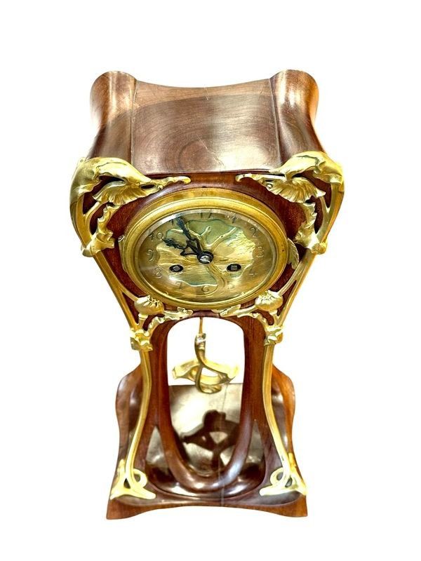 Louis Majorelle Art Nouveau Clock "With Poppies"