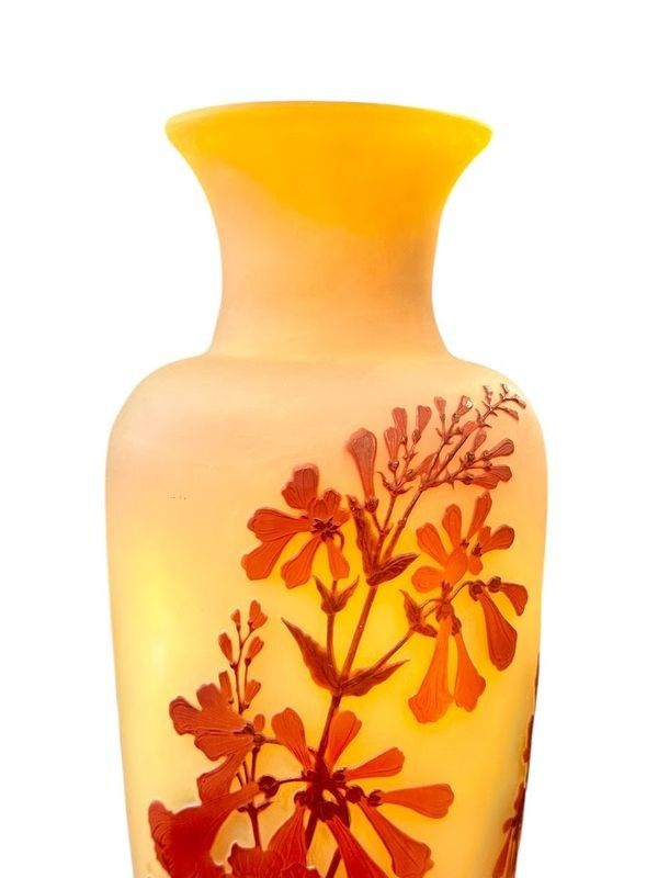 Emile Gallé Large Art Nouveau Vase "Aux Galanes"