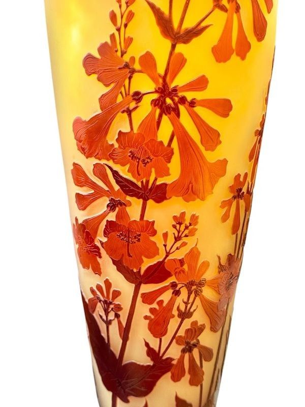 Emile Gallé Large Art Nouveau Vase "Aux Galanes"