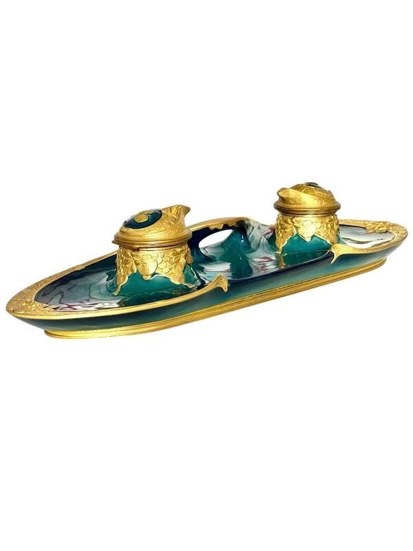 Paul Louchet Art Nouveau Inkwell