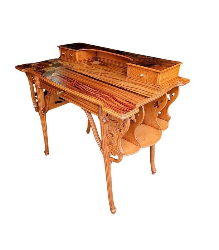 Emile Gallé Bureau Art Nouveau "Aux Ombelles"