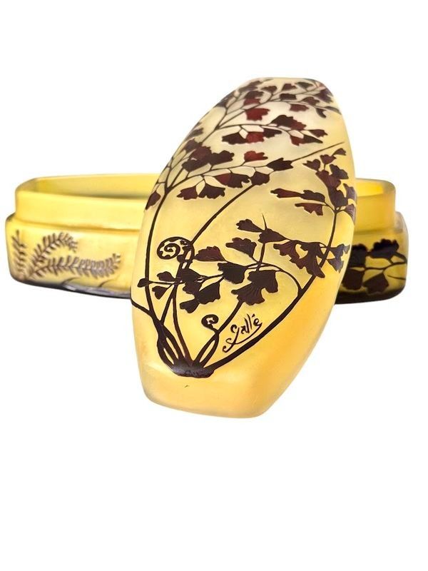 Emile Gallé Art Nouveau "Ginko" Candy Box