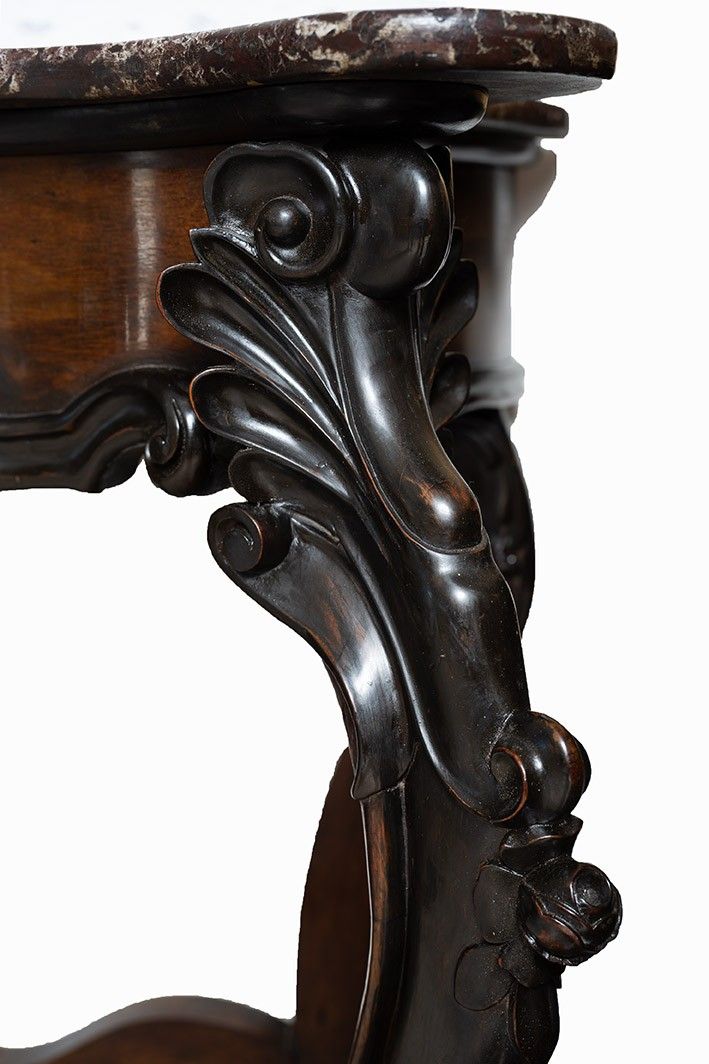 Console napolitaine ancienne Louis Philippe, XIXe siècle.