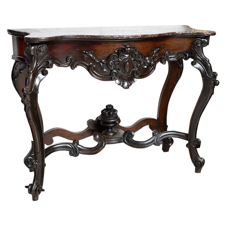 Console napolitaine ancienne Louis Philippe, XIXe siècle.