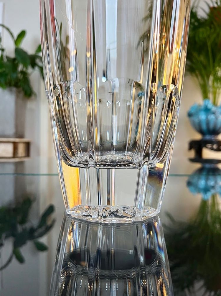 Kristallvase - Vintage Deko-Objekt