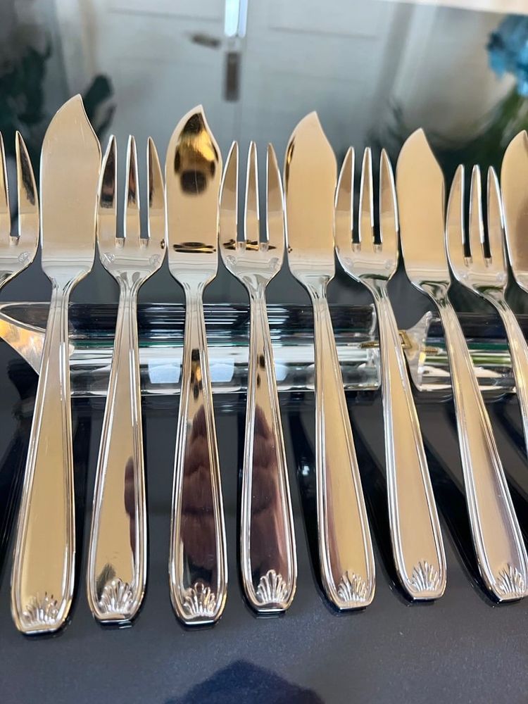 Vintage Fish Cutlery - Guy Degrenne - Stainless Steel Forks and Knives