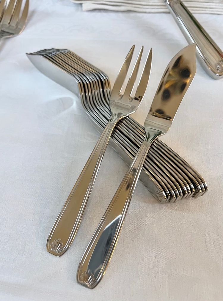 Vintage Fish Cutlery - Guy Degrenne - Stainless Steel Forks and Knives