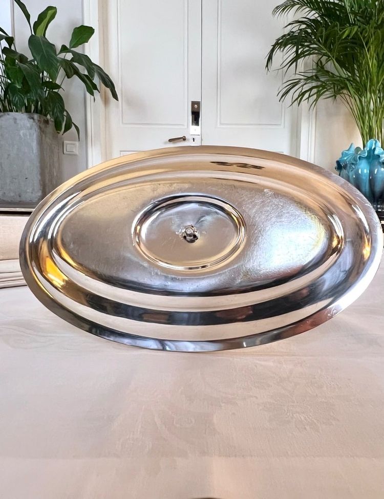 Saucière à Plateau Style Louis XVI En Métal Argenté - Roux Marquiand - Fin 19e Siècle