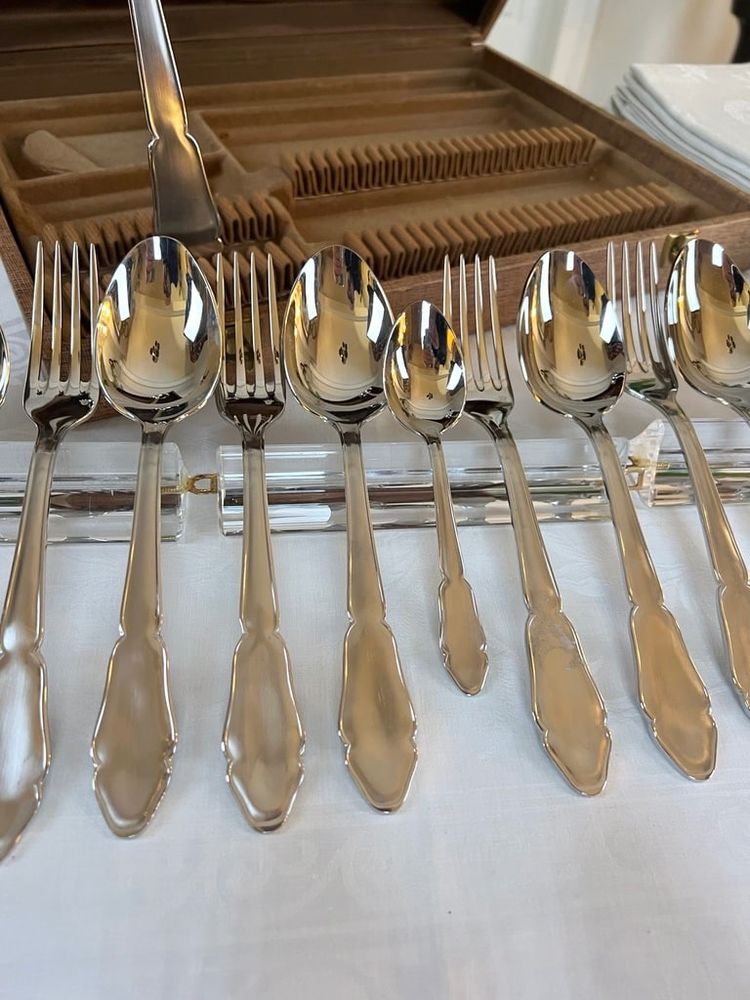 12 Piece Stainless Steel Cutlery Tray - Set