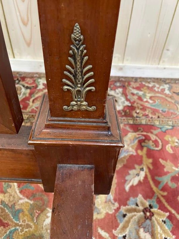 Mahogany Empire style psyche mirror