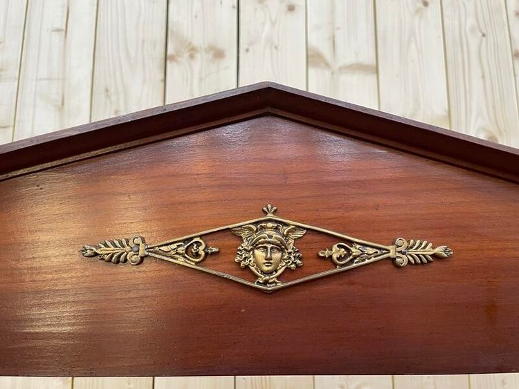 Mahogany Empire style psyche mirror