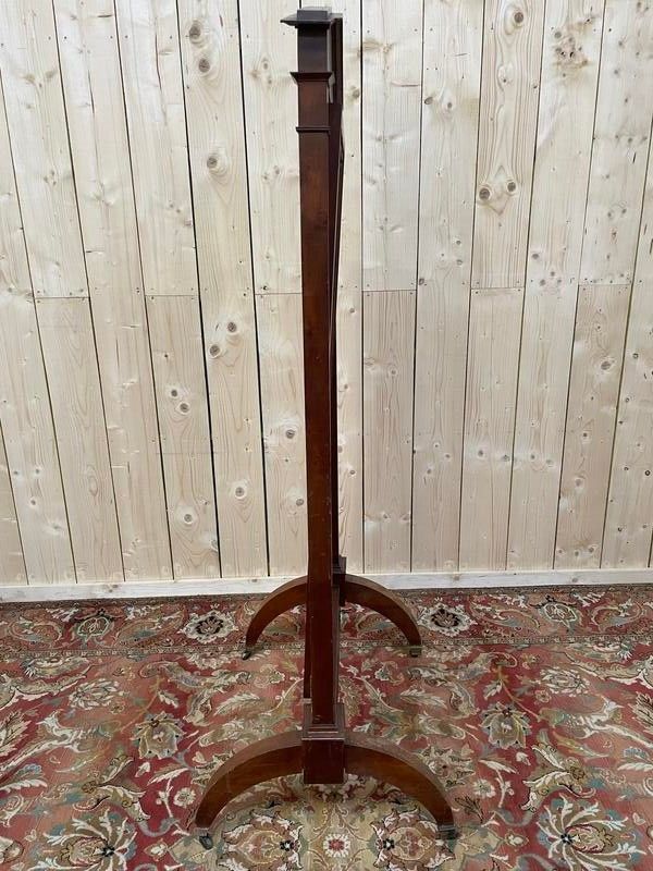 Mahogany Empire style psyche mirror