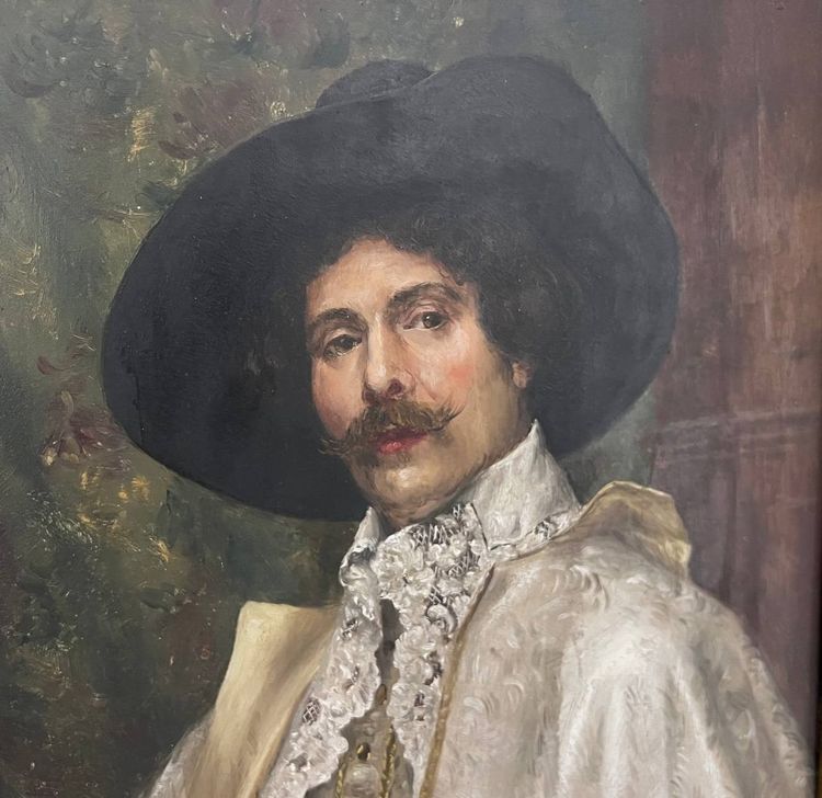 Paire De Portraits Masculins – A. D’ambrossi – Huile Sur Panneau – époque XIXe
