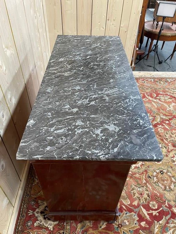 Commode Louis Philippe acajou et marbre 