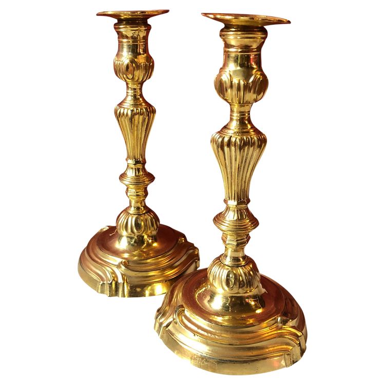 Pair of candlesticks, Louis XV period
