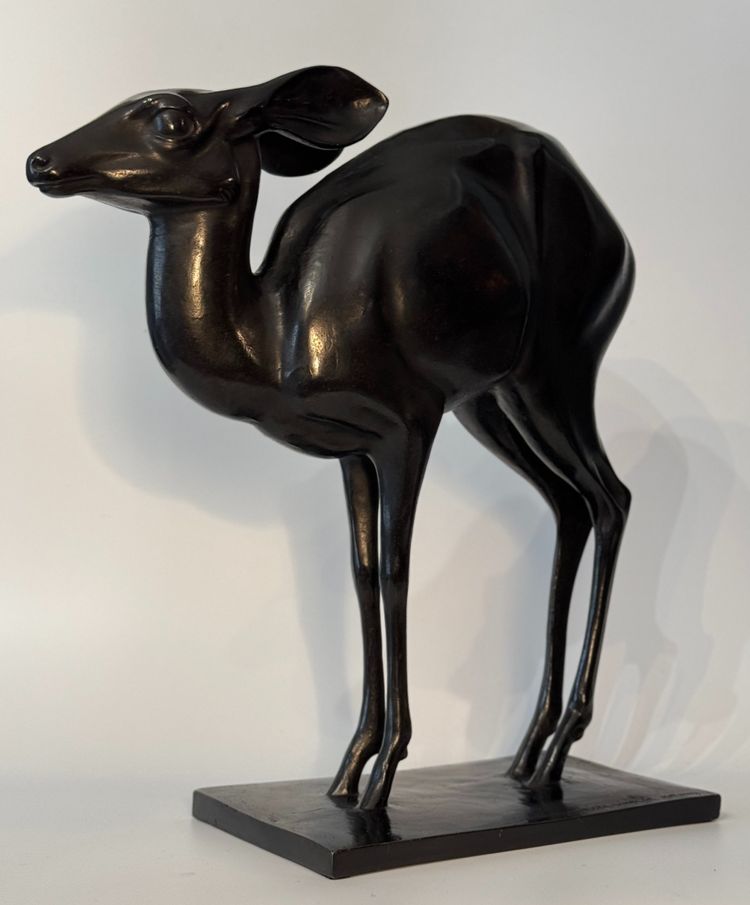 Sculpture bronze cire perdue Antilope par Christa Winsloe-Hatvany / Susse Frères