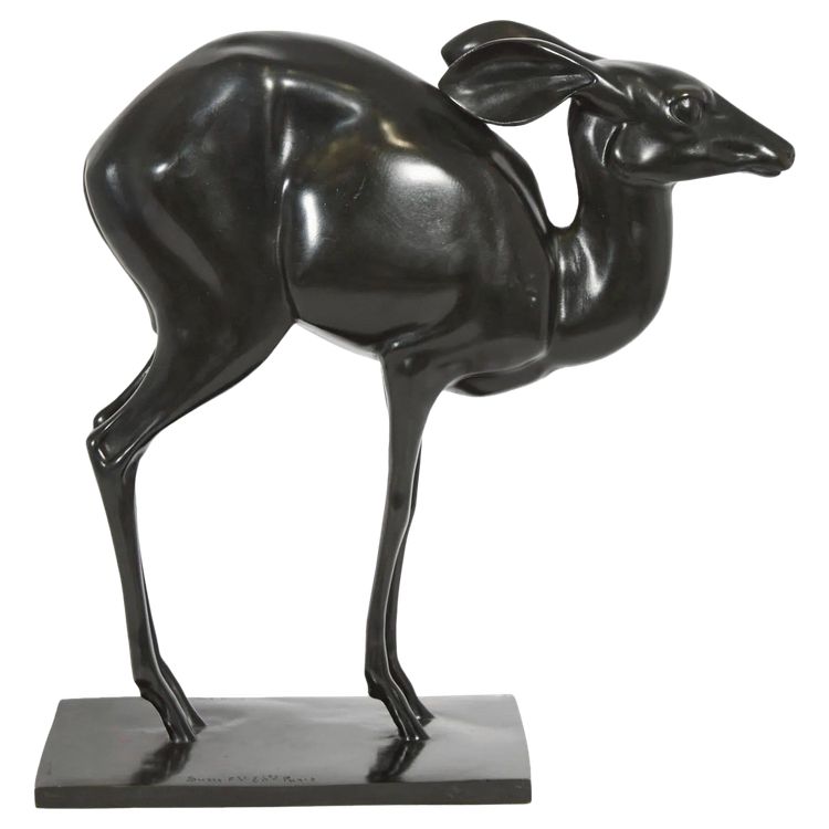 Sculpture bronze cire perdue Antilope par Christa Winsloe-Hatvany / Susse Frères