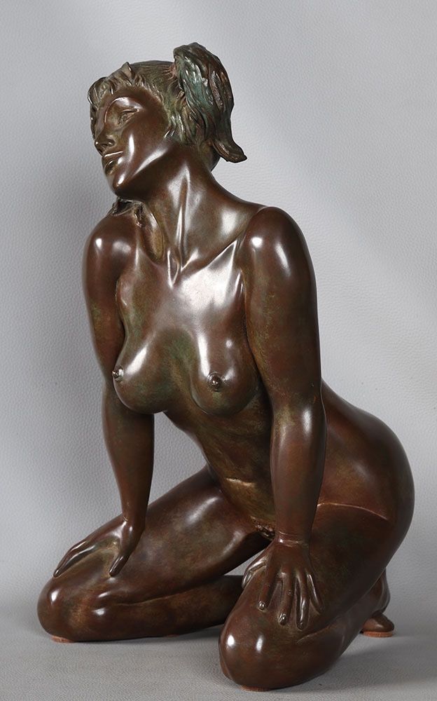 Bronzo del XX secolo, di Nacera KAINOU, nudo femminile