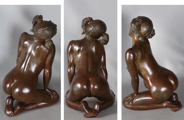 Bronzo del XX secolo, di Nacera KAINOU, nudo femminile