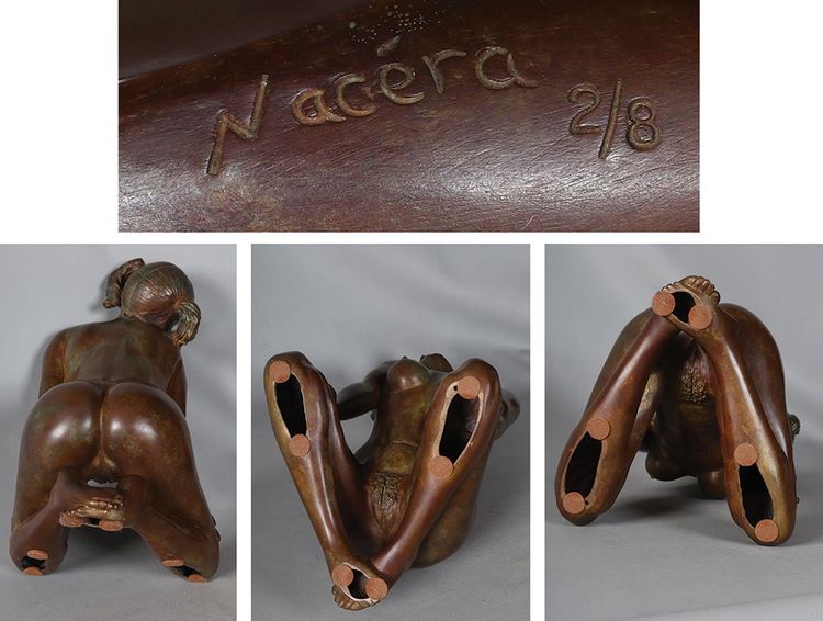 Bronzo del XX secolo, di Nacera KAINOU, nudo femminile