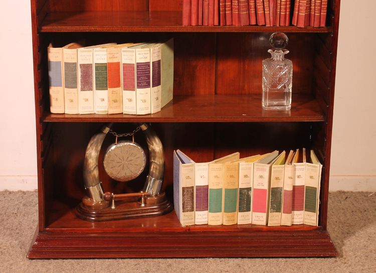 Bibliothèque Ouverte En Acajou 19° Siècle-angleterre